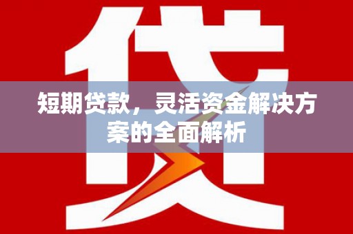 改则短期贷款，灵活资金解决方案的全面解析
