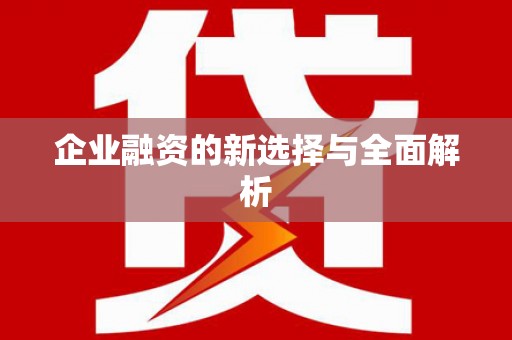 改则企业融资的新选择与全面解析